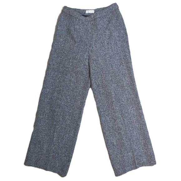 Spiegel Wide Leg Black & WhiteTweed Pants Size 10 Preowned - Picture 1 of 5